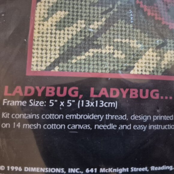 Ladybug Needlepoint Kit by Dimensions-Unopened - Picture 4 of 4